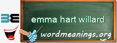 WordMeaning blackboard for emma hart willard